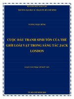cuộc đấu tranh sinh tồn của thế giới loài vật trong sáng tác jack london