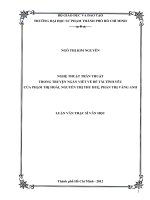 nghệ thuật trần thuật trong truyện ngắn viết về đề tài tình yêu của phạm thị hoài, nguyễn thị thu huệ, phan thị vàng anh 