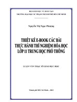 thiết kế e book các bài thực hành thí nghiệm hóa học lớp 11 trung học phổ thông 