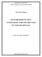 quan hệ kinh tế giữa vương quốc anh với việt nam từ năm 1991 đến nay