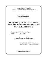 nghệ thuật kết cấu trong tiểu thuyết “bác sĩ zhivago” của b  pasternak