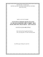 tách titan dioxit kích cỡ nano từ quặng ilmenite thừa thiên   huế bằng phương pháp kiềm   axit oxalic 