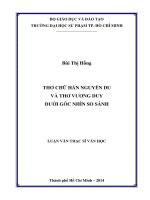 thơ chữ hán nguyễn du và thơ vương duy dưới góc nhìn so sánh 