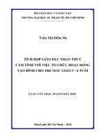 tích hợp giáo dục nhận thức cảm tính với việc tổ chức hoạt động tạo hình cho trẻ mẫu giáo 5 – 6 tuổi 