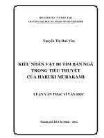 kiểu nhân vật đi tìm bản ngã trong tiểu thuyết của haruki murakami 