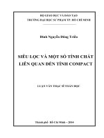 siêu lọc và một số tính chất liên quan đến tính compact 