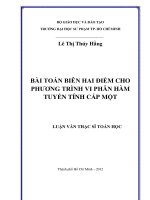 bài toán biên hai điểm cho phương trình vi phân hàm tuyến tính cấp một 