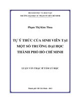 tự ý thức của sinh viên tại một số trường đại học thành phố hồ chí minh 