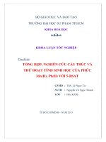 tổng hợp, nghiên cứu cấu trúc và thử hoạt tính sinh học của phức mn(ii), pb(ii) với 5 bsat 