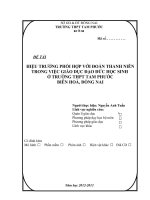 skkn hiệu trưởng phối hợp với đoàn thanh niên trong việc giáo dục đạo đức học sinh ở trường THPT tam phước, biên hoà, đồng nai