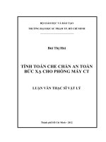 tính toán che chắn an toàn bức xạ cho phòng máy ct 