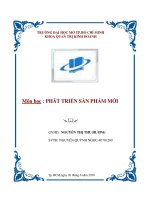 Môn học  PHÁT TRIỂN SẢN PHẨM MỚI