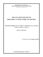 tổng hợp, nghiên cứu cấu trúc và tính chất của vật liệu nano y1 xsrxfeo3 (x = 0 0; 0 2) 