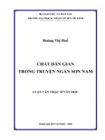 chất dân gian trong truyện ngắn sơn nam 