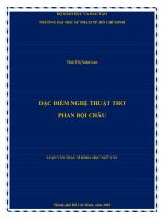 đặc điểm nghệ thuật thơ phan bội châu 