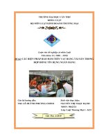 các biện pháp bảo đảm tiền vay bằng tái sản trong hợp đồng tín dụng ngân hàng