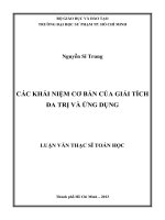 các khái niệm cơ bản của giải tích đa trị và ứng dụng 