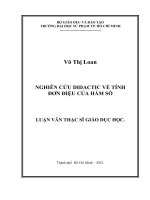 nghiên cứu didactic về tính đơn điệu của hàm số 