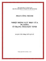 nhiệt động lực học của plasma ở trạng thái kết tinh 