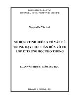sử dụng tình huống có vấn đề trong dạy học phần hóa vô cơ lớp 12 trung học phổ thông 