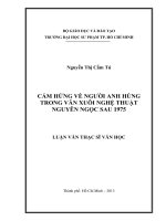 cảm hứng về người anh hùng trong văn xuôi nghệ thuật nguyên ngọc sau 1975 