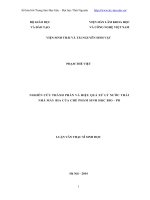 Nghiên cứu thành phần và hiệu quả xử lý nước thải nhà máy bia của chế phẩm sinh học BIO  PB