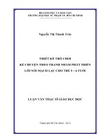 thiết kế trò chơi kể chuyện theo tranh nhằm phát triển lời nói mạch lạc cho trẻ 5 – 6 tuổi 