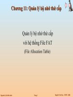 Chương 11  quản lý bộ nhớ thứ cấp