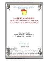 skkn PHÂN LOẠI VÀ GIẢI BÀI tập NÂNG CAO vật LÝ THCS –PHẦN MÁY cơ đơn GIẢN