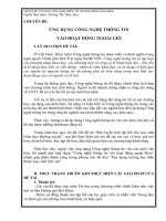 skkn ứng dụng “công nghệ thông tin vào hoạt động ngoại khóa” 