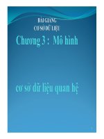 Bài giảng CSDL  chương 3   mô hình cơ sở dữ liệu quan hệ