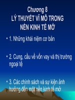 Chương 8 lý THUYẾT vĩ mô TRONG nền KINH tế mở 