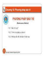 Bài giảng công nghệ phần mềm   chương 10  phương pháp bảo trì