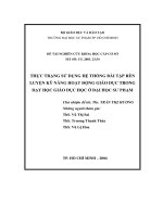 Thực trạng sử dụng hệ thống bài tập rèn luyện kỹ năng hoạt động giáo dục trong dạy học giáo dục học ở đại học sư phạm 