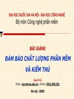 Bài giảng đảm bảo chất lượng phần mềm và kiểm thủ (nguyễn văn vy) phần 1