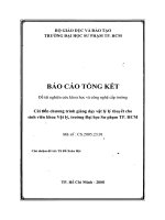 cải tiến chương trình giảng dạy vật lý lý thuyết cho sinh viên khoa vật lý, trường đại học sư phạm tp hcm 