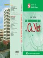 Giáo trình lập trình windowns form với c  net  tập 1   TS  lê trung hiếu, ths  nguyễn thị minh thi