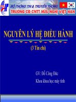 Bài giảng nguyên lý hệ điều hành  chương 3   GV  đặng quang hiển