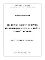 trí tuệ xã hội của sinh viên trường đại học sư phạm thành phố hồ chí minh 