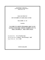 Vai trò của phân tích khoa học luận lịch sử toán học trong nghiên cứu và thực hành dạy   học môn toán 