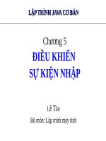 Bài giảng lập trình java cơ bản  chương 5   lê tân