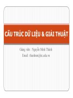 Giới thiệu môn học cấu trúc dữ liệu và giải thuật   nguyễn minh thành