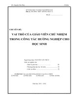 skkn vai trò của giáo viên chủ nhiệm trong công tác hướng nghiệp cho học sinh 