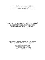 Bài dự thi kiến thức liên môn dành cho học sinh trung học cơ sở (11) 