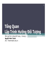 Bài giảng lập trình hướng đối tượng  chương 2   nguyễn minh thành
