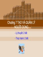 Bài giảng cơ sở dữ liệu quan hệ và SQL  chương 7 tạo và quản lý người dùng   cđ CNTT hữu nghị việt hàn