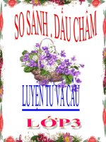 Bài giảng tiếng việt 3 tuần 3 bài luyện từ và câu   so sánh, dấu chấm 11 