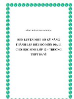 SKKN  rèn luyện một số kỹ năng thành lập biểu đồ môn điạ lí cho học sinh lớp 12 – trường THPT ba vì 