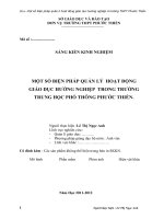 SKKN một số biện pháp quản lí hoạt động giáo dục hướng nghiệp ờ trường THPT phước thiền 