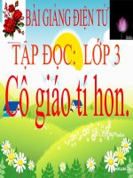 Bài giảng tiếng việt 3 tuần 2 bài tập đọc   cô giáo tí hon bài giảng tiếng việt 3 tuần 2 bài tập đọc   cô giáo tí hon 3 